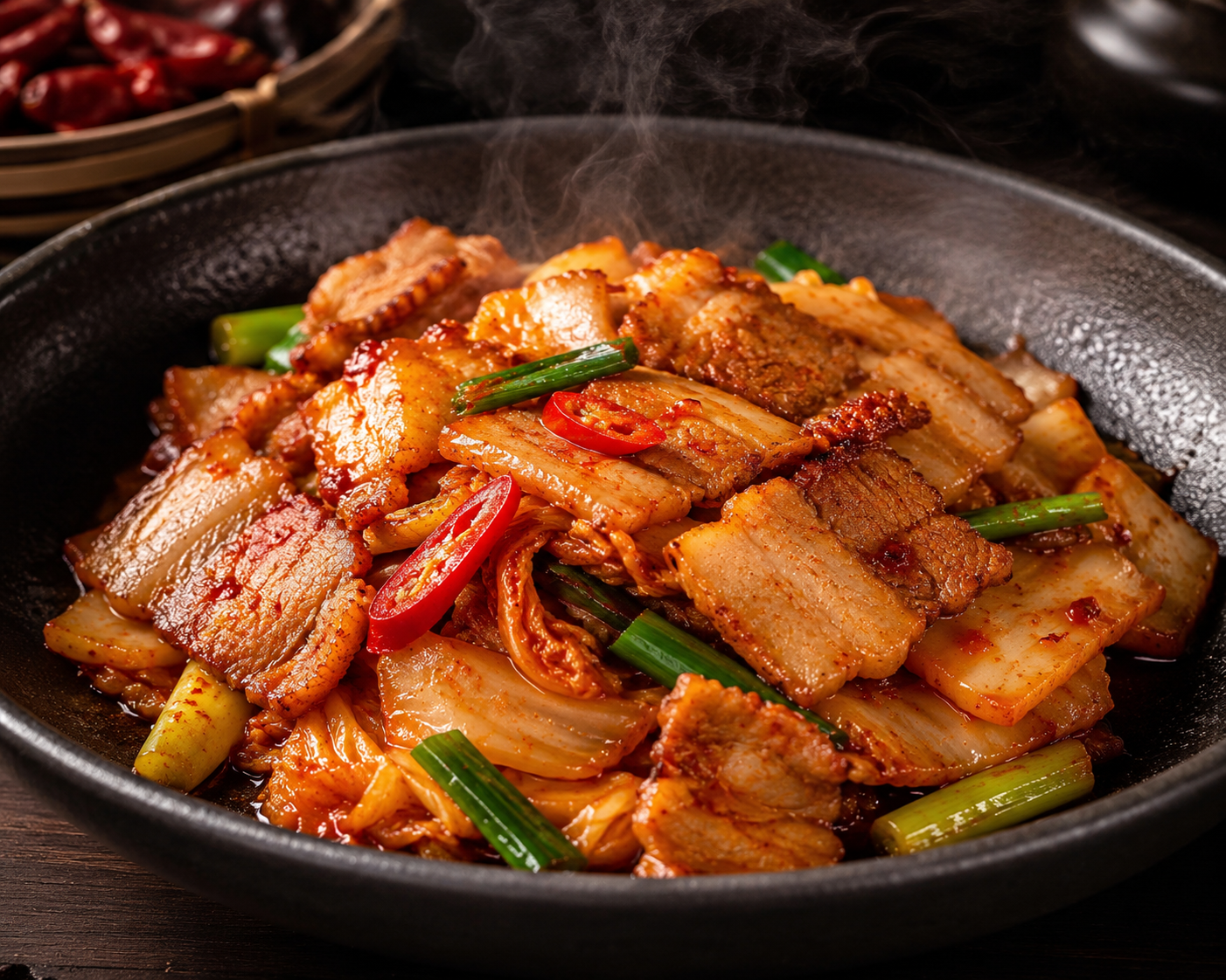 Kimchi Pork Belly Stir-fry